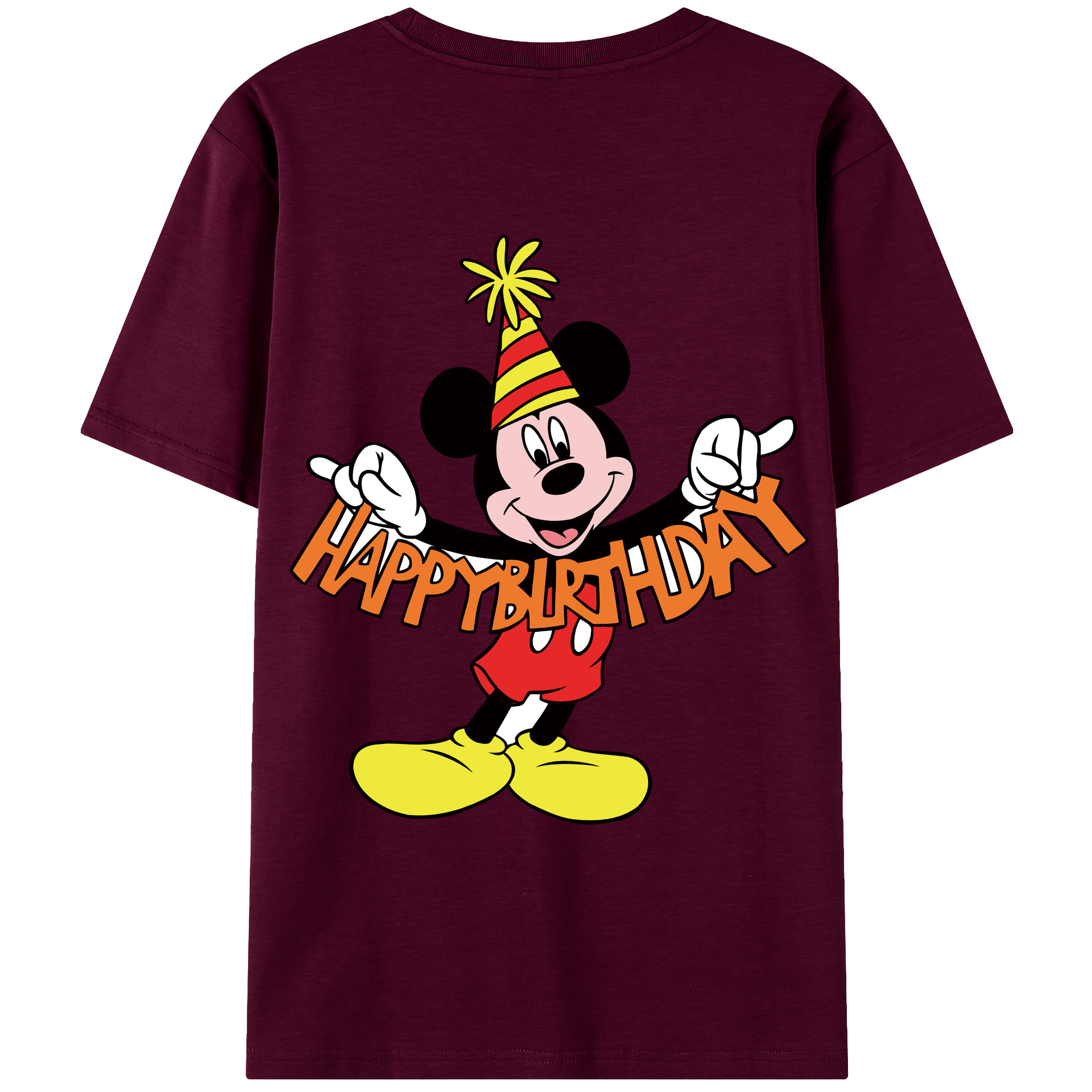 （画像用） ミッキーマウス Mickey Mouse レディース半袖Tシャツ(バックプリント)
